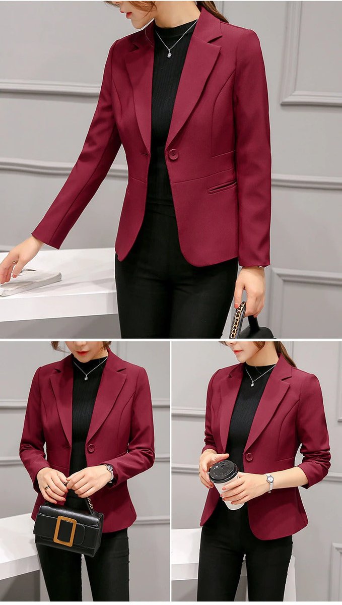 Women's Slim-Fit Single-Button Notch-Collar Blazer