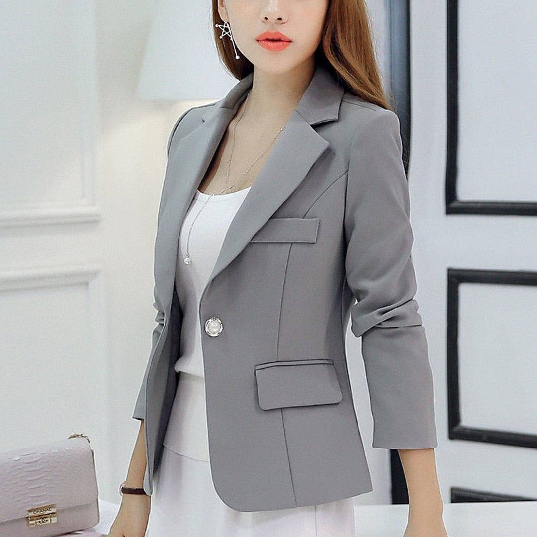 Women's Slim-Fit Single-Button Notch-Collar Blazer