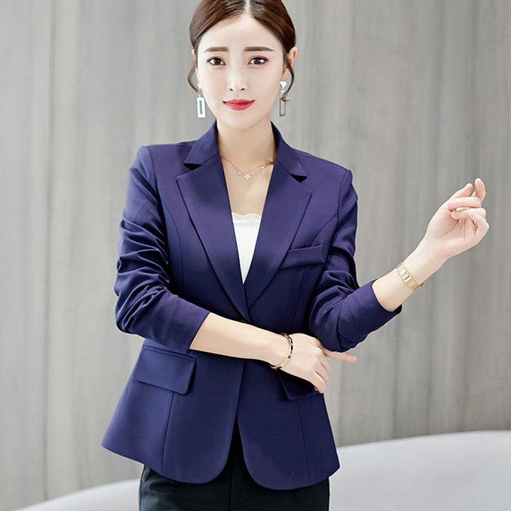 Women's Slim-Fit Single-Button Notch-Collar Blazer
