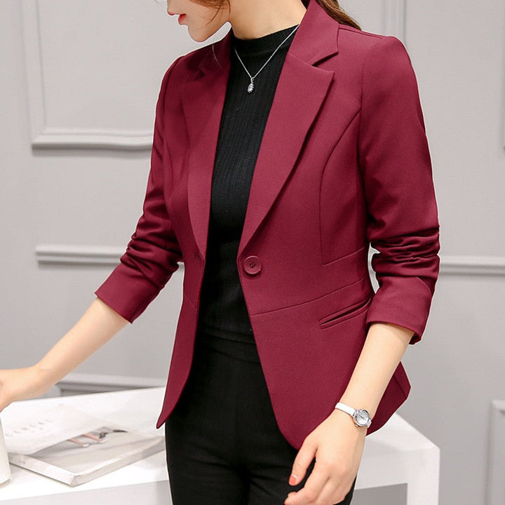 Women's Slim-Fit Single-Button Notch-Collar Blazer