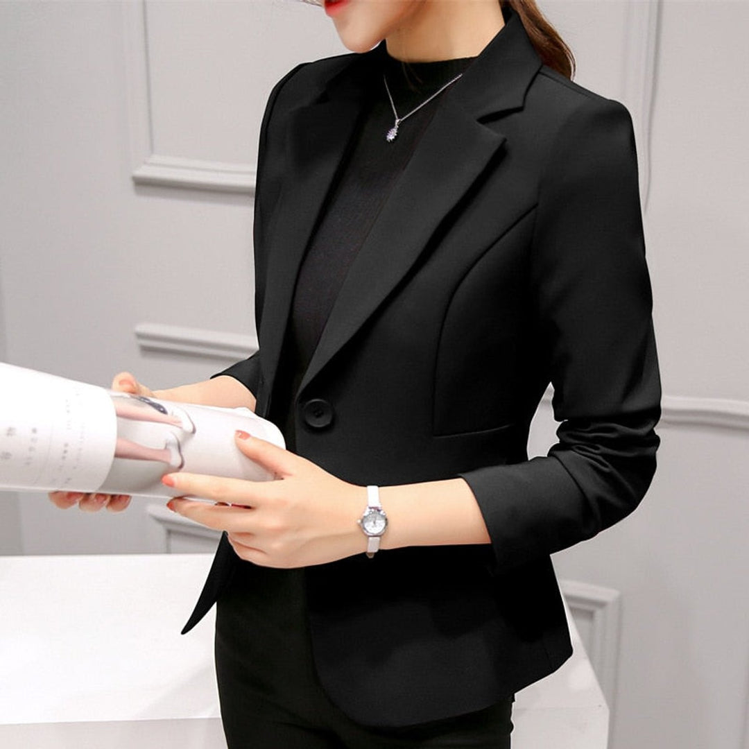 Women's Slim-Fit Single-Button Notch-Collar Blazer