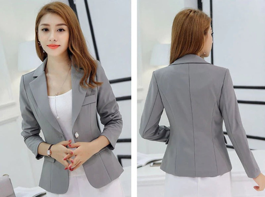 Women's Slim-Fit Single-Button Notch-Lapel Blazer