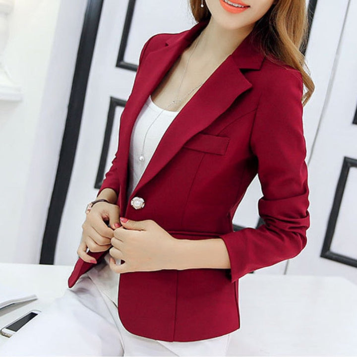 Women's Slim-Fit Single-Button Notch-Lapel Blazer