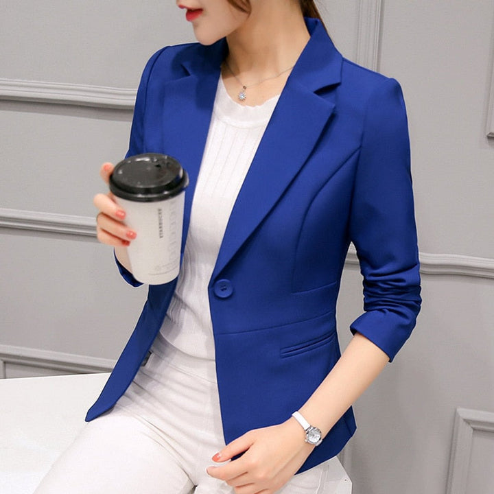 Women's Slim-Fit Single-Button Notch-Lapel Blazer