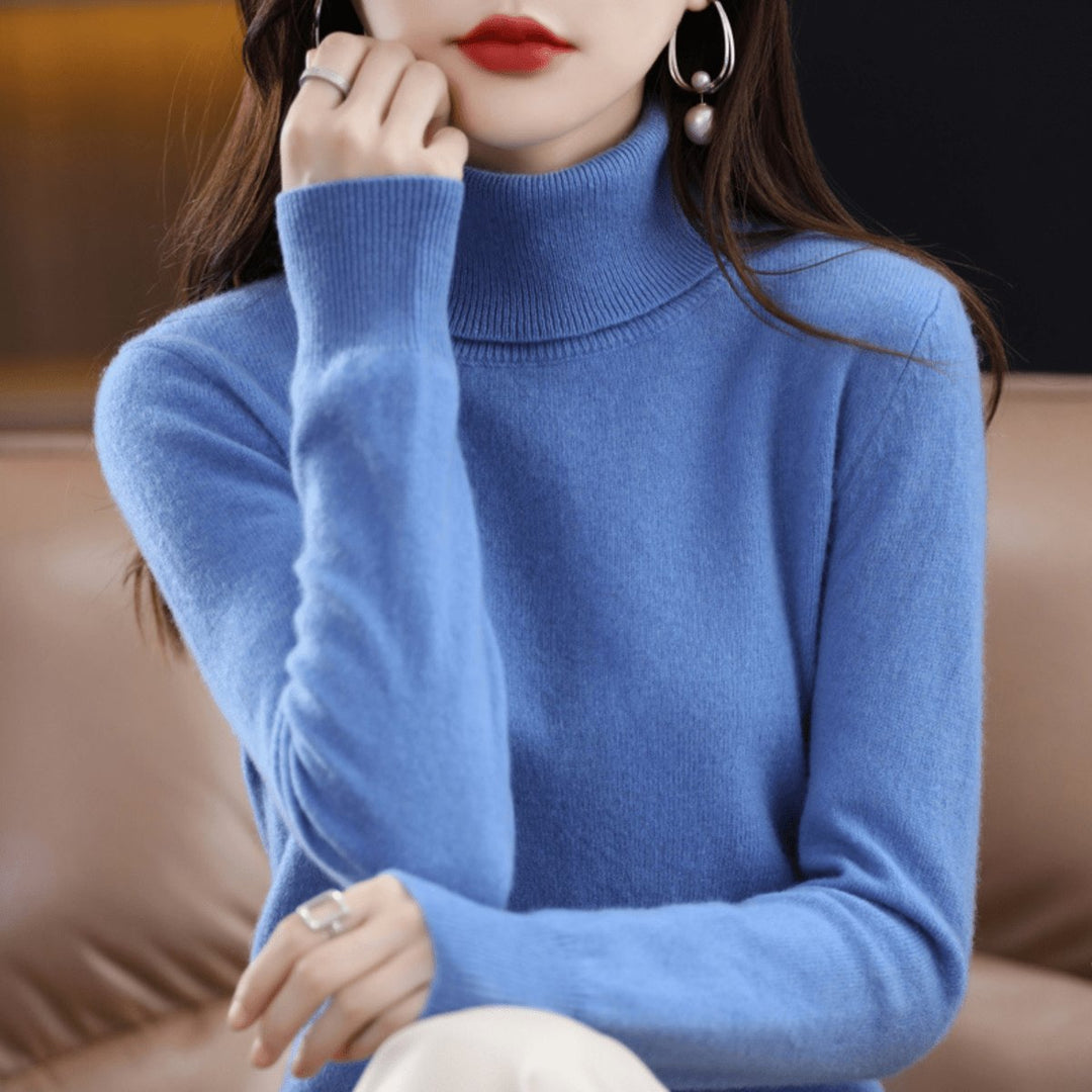 Women's Soft-Knit Slim-Fit Turtleneck Pullover Sweater