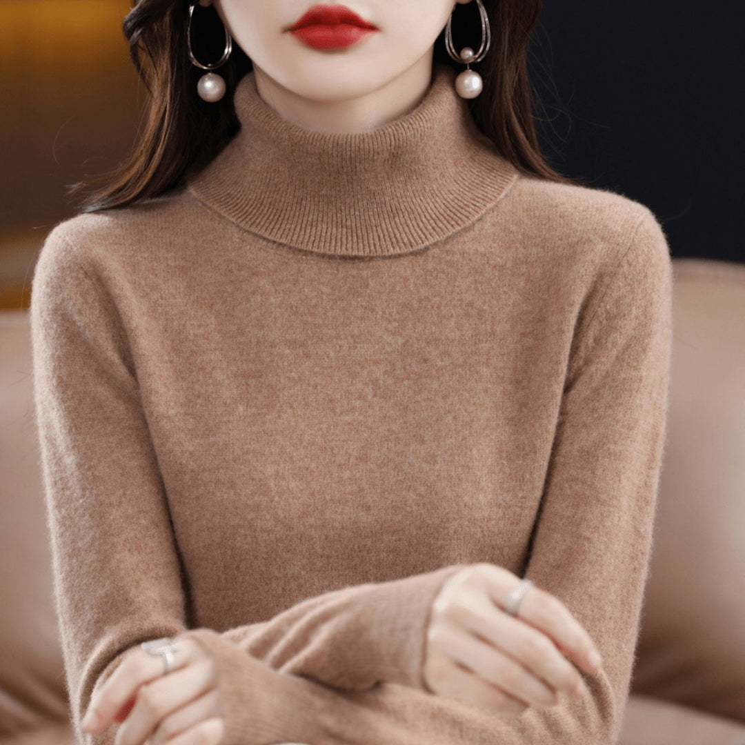 Women's Soft-Knit Slim-Fit Turtleneck Pullover Sweater
