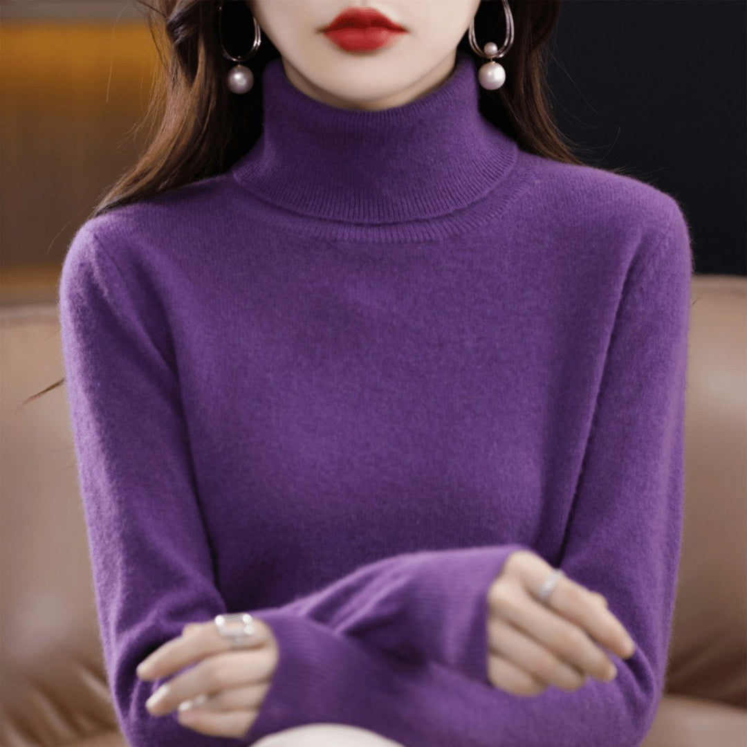 Women's Soft-Knit Slim-Fit Turtleneck Pullover Sweater