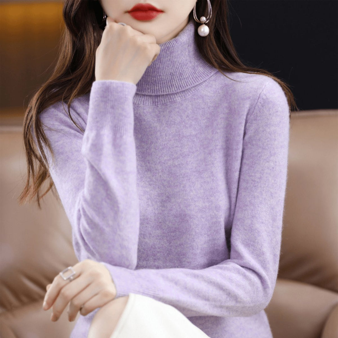 Women's Soft-Knit Slim-Fit Turtleneck Pullover Sweater