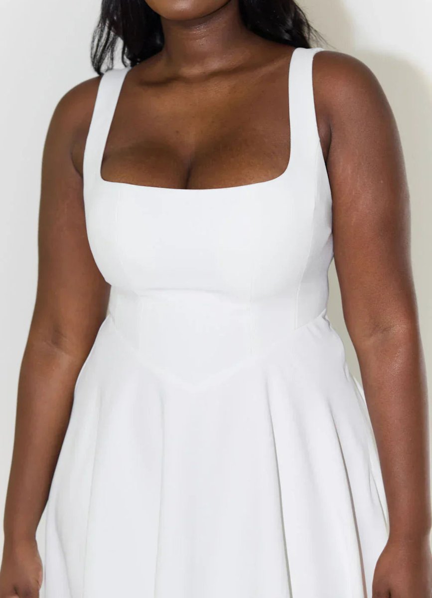 Women's Square-Neck A-Line Fall Midi Dress