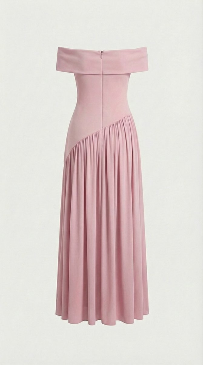 Women's Strapless High-Slit Fall Wedding Guest Dress