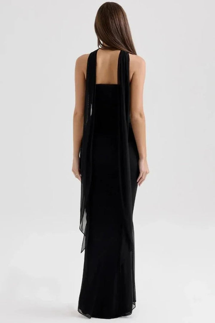 Women's Strapless Ruched Mesh Mermaid Fall Wedding Guest Dress