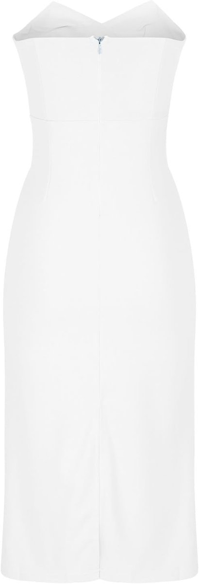 Women's Strapless Sweetheart-Neck Bodycon Fall Midi Dress