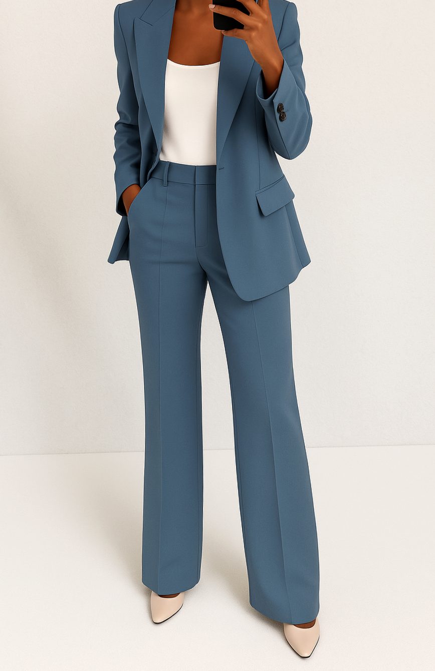 Women's Tailored Blazer Pant Suit Set Two-Piece