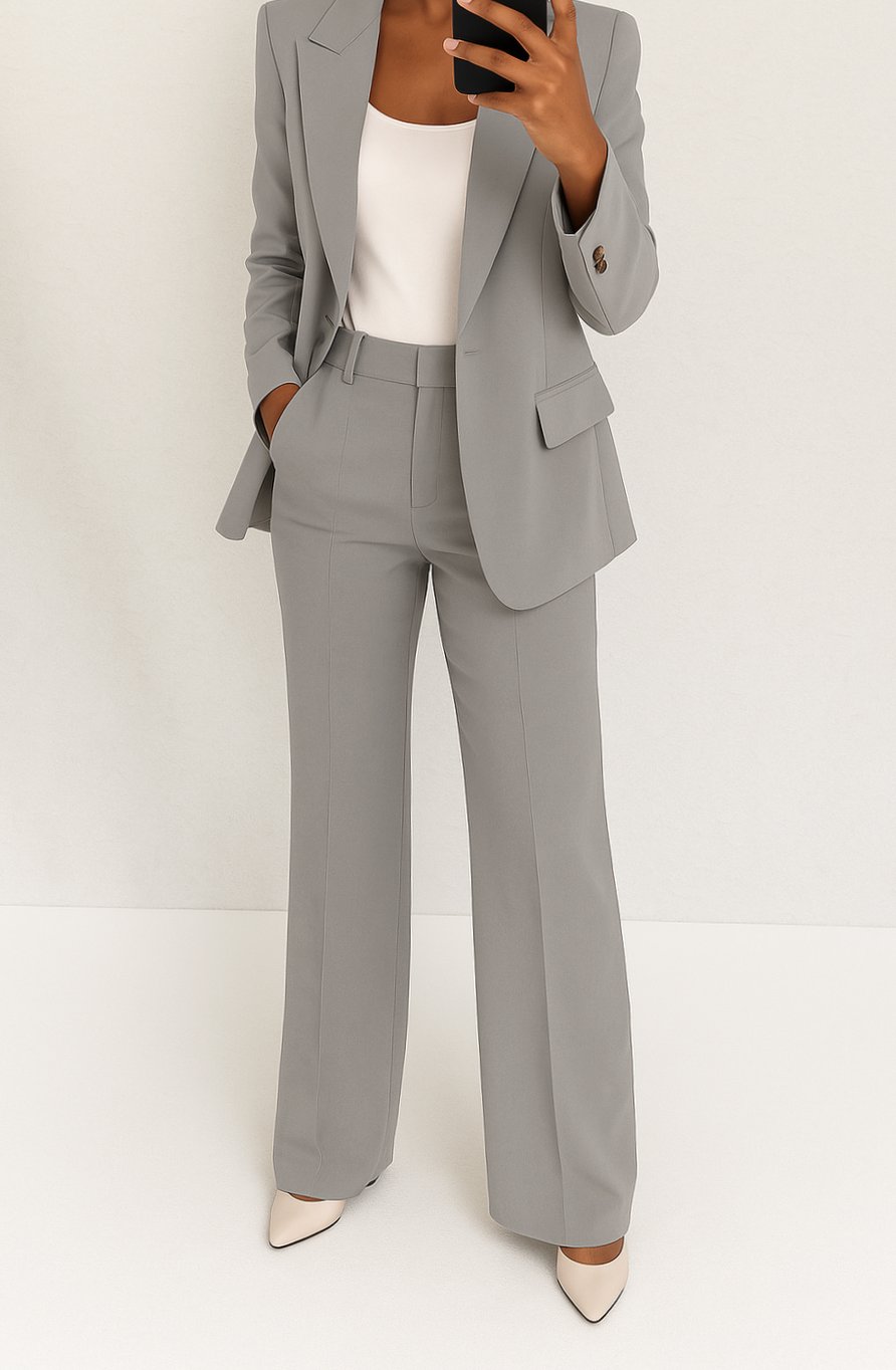 Women's Tailored Blazer Pant Suit Set Two-Piece