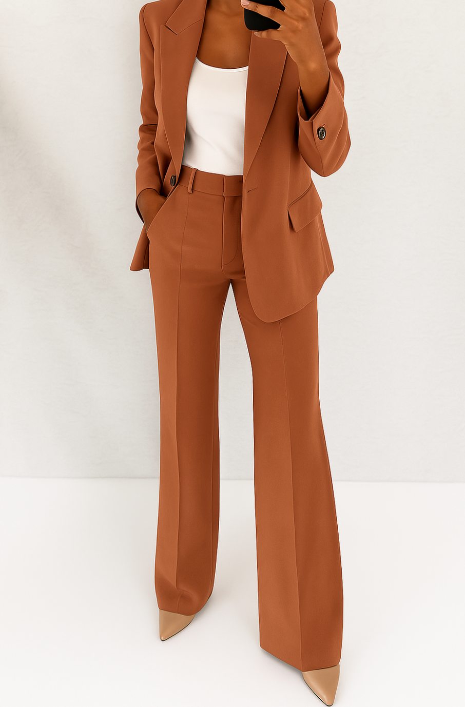 Women's Tailored Blazer Pant Suit Set Two-Piece