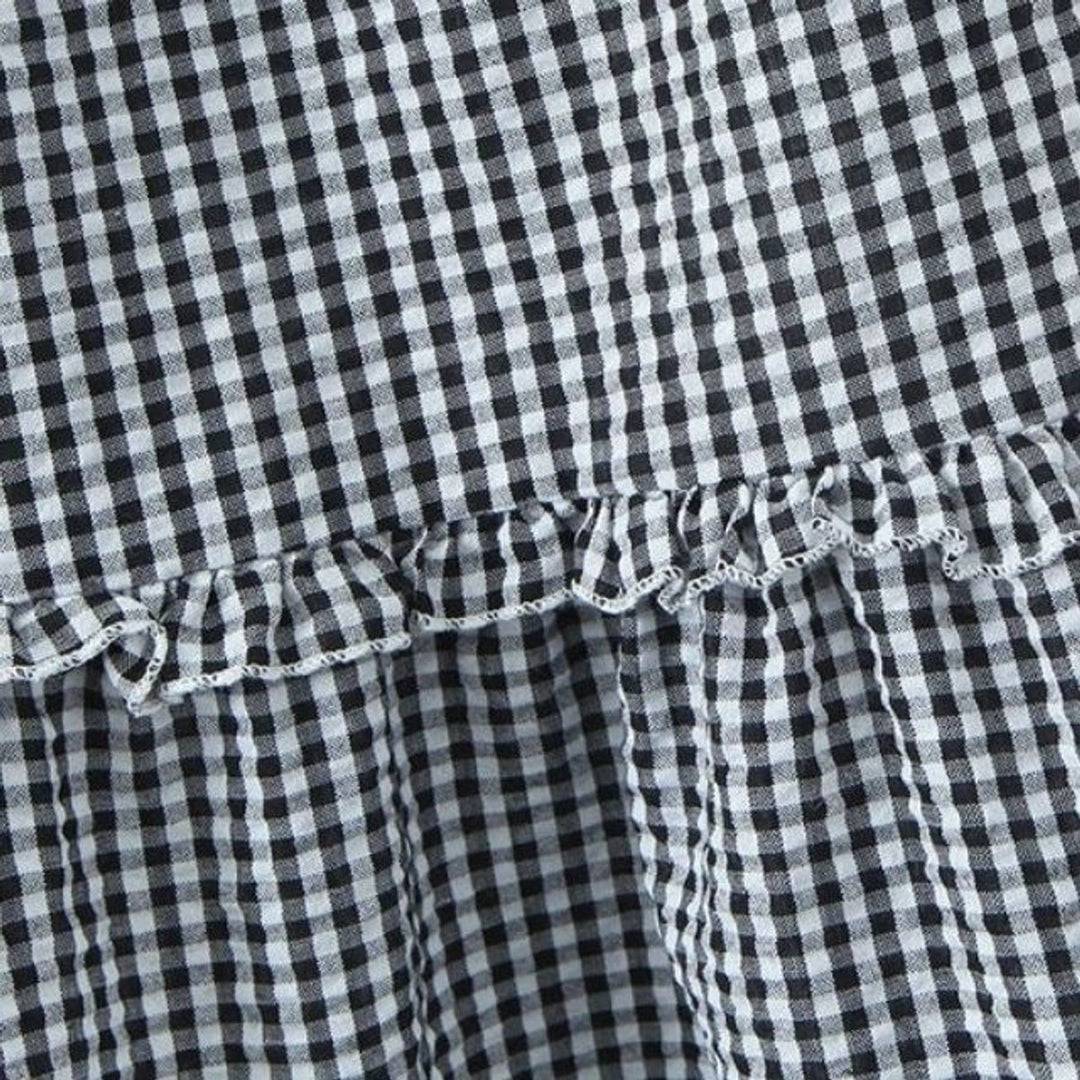 Women's Tiered Gingham Ruffle Fall Midi Skirt Elastic Waist