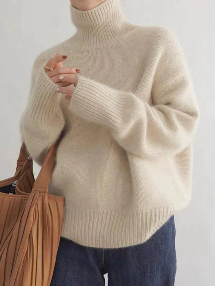 Women's Turtleneck Cashmere Knit Oversized Sweater