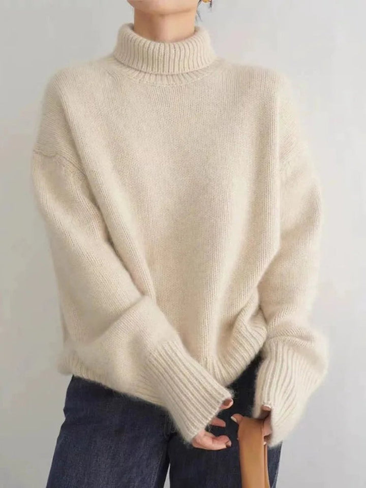 Women's Turtleneck Cashmere Knit Oversized Sweater