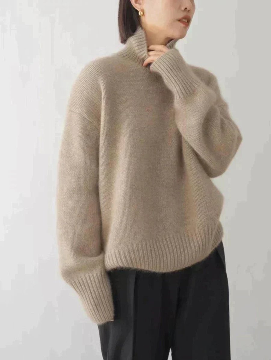 Women's Turtleneck Cashmere Knit Oversized Sweater