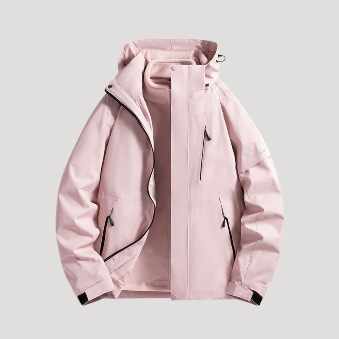 Women's Waterproof Windbreaker Hooded Outdoor Shell Jacket