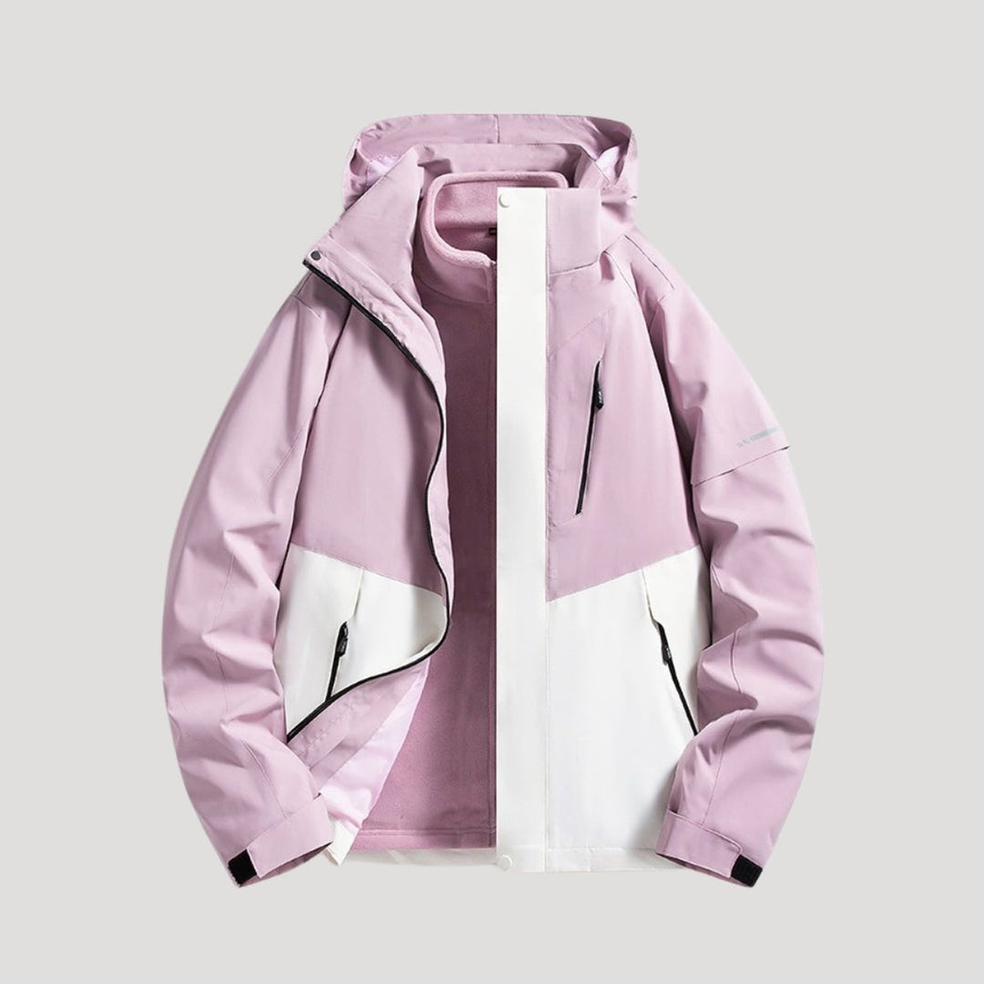 Women's Waterproof Windbreaker Hooded Outdoor Shell Jacket