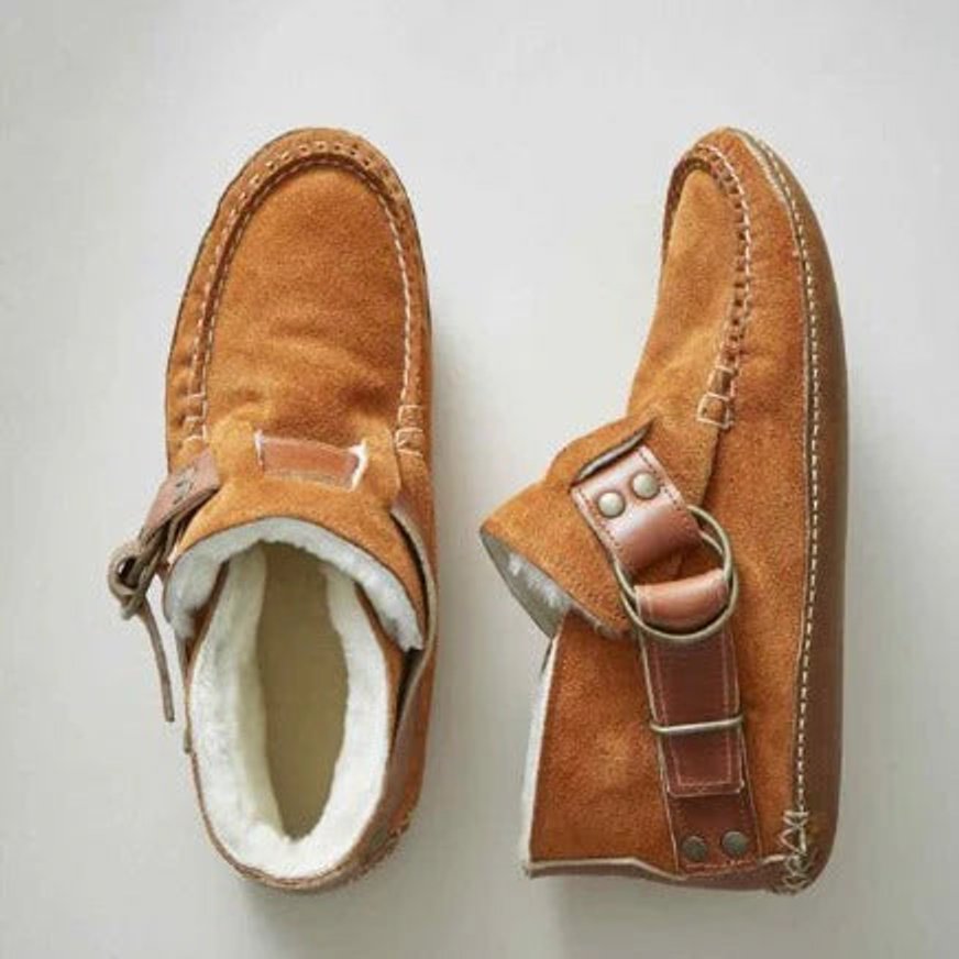Women's Western Buckle-Strap Block-Heel Ankle Boots