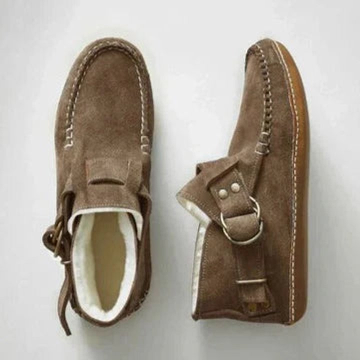 Women's Western Buckle-Strap Block-Heel Ankle Boots