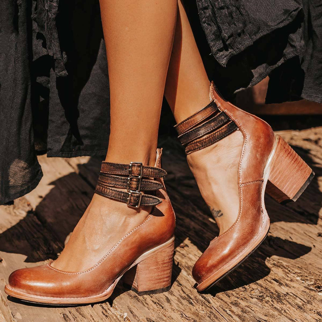 Women's Western-Style Buckle-Strap Pointed-Toe Ankle Boots