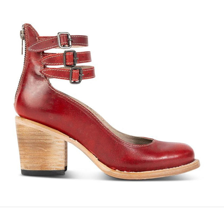 Women's Western-Style Buckle-Strap Pointed-Toe Ankle Boots